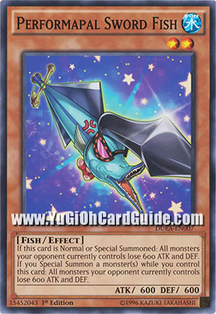 Yu-Gi-Oh! Performapal Sword Fish Card – MP15-EN063 Common 1st Edition, Water Attribute Effect Monster