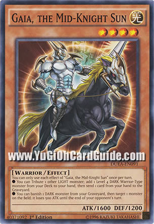 Yu-Gi-Oh Card: Gaia, the Mid-Knight Sun