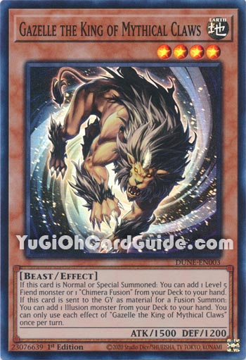 Yu-Gi-Oh Card: Gazelle the King of Mythical Claws