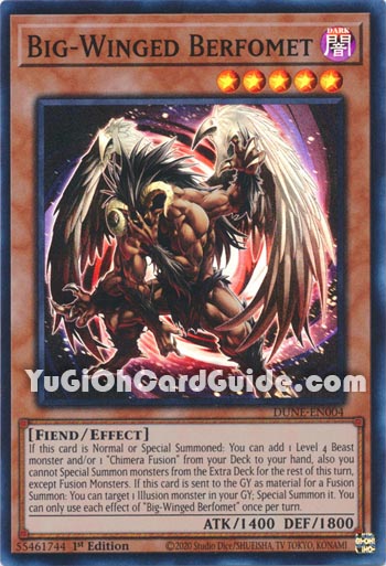 Yu-Gi-Oh Card: Big-Winged Berfomet