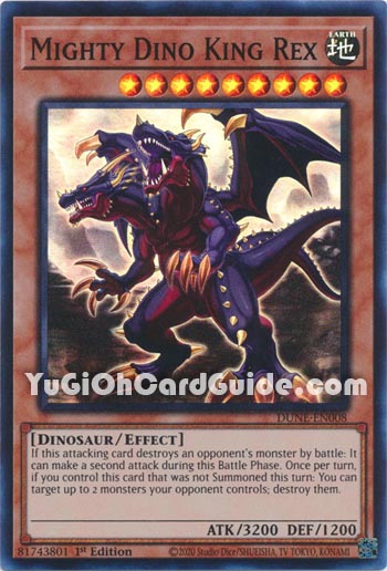 Yu-Gi-Oh Card: Mighty Dino King Rex