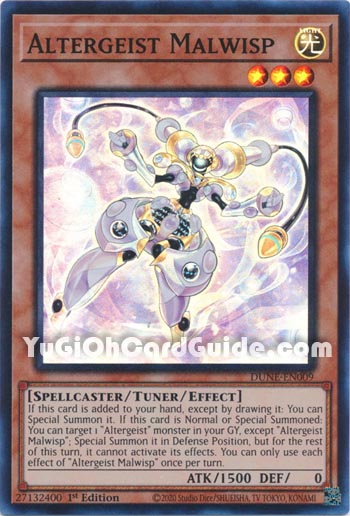 Yu-Gi-Oh Card: Altergeist Malwisp