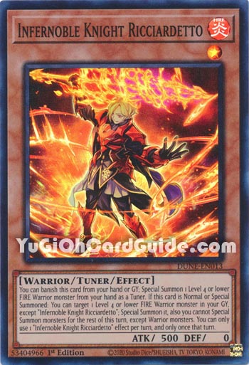 Yu-Gi-Oh Card: Infernoble Knight Ricciardetto