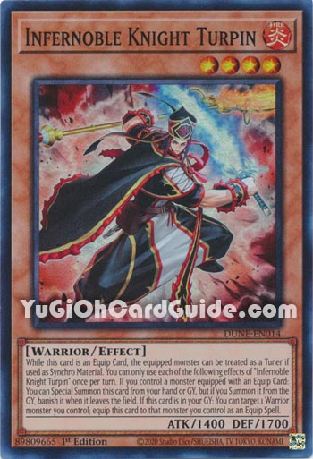 Yu-Gi-Oh Card: Infernoble Knight Turpin