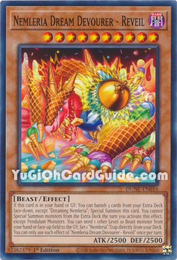Yu-Gi-Oh Card: Nemleria Dream Devourer - Reveil