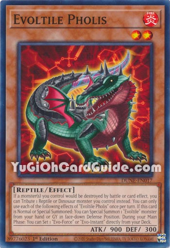 Yu-Gi-Oh Card: Evoltile Pholis