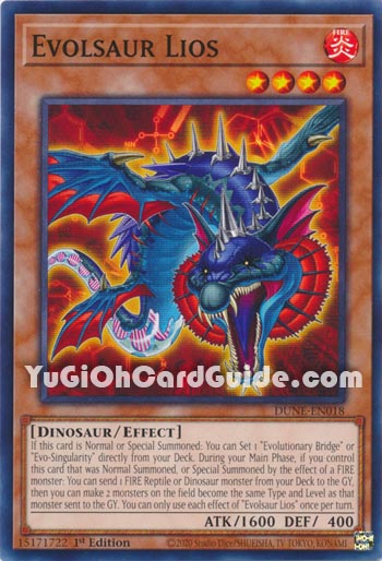 Yu-Gi-Oh Card: Evolsaur Lios