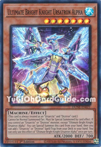 Yu-Gi-Oh Card: Ultimate Bright Knight Ursatron Alpha