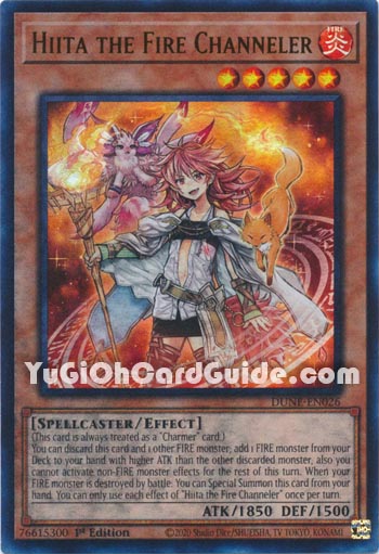 Yu-Gi-Oh Card: Hiita the Fire Channeler