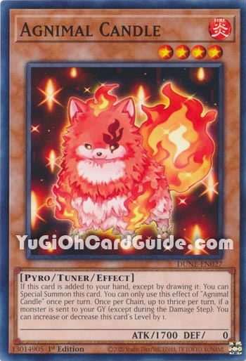 Yu-Gi-Oh Card: Agnimal Candle
