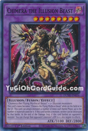 Yu-Gi-Oh Card: Chimera the Illusion Beast