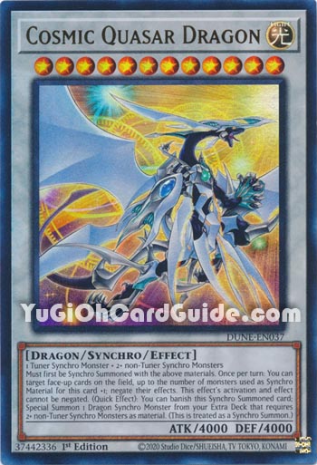 Yu-Gi-Oh Card: Cosmic Quasar Dragon