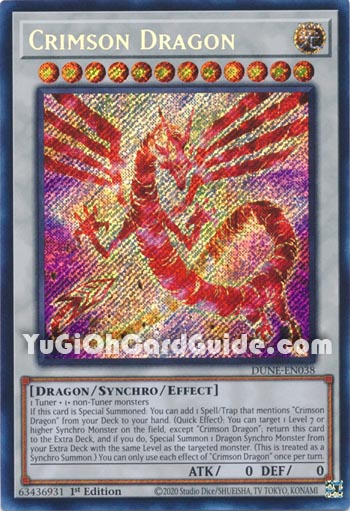 Yu-Gi-Oh Card: Crimson Dragon