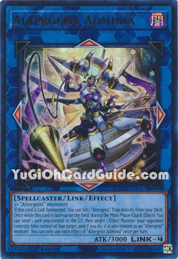 Yu-Gi-Oh Card: Altergeist Adminia