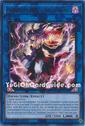 Yu-Gi-Oh Card: Unchained Soul Lord of Yama