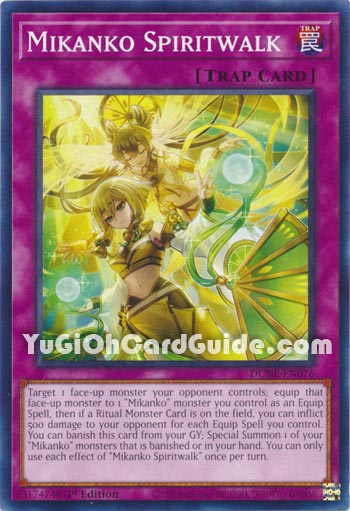 Yu-Gi-Oh Card: Mikanko Spiritwalk
