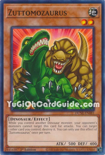 Yu-Gi-Oh Card: Zuttomozaurus