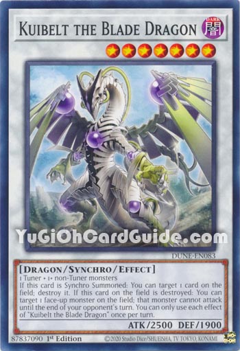 Yu-Gi-Oh Card: Kuibelt the Blade Dragon