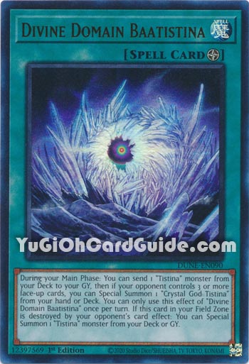 Yu-Gi-Oh Card: Divine Domain Baatistina