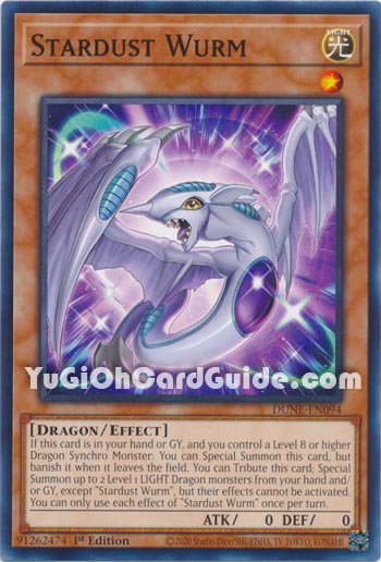 Yu-Gi-Oh Card: Stardust Wurm