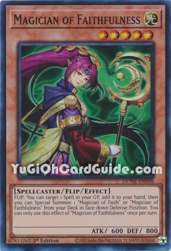 Yu-Gi-Oh Card: Magician of Faithfulness