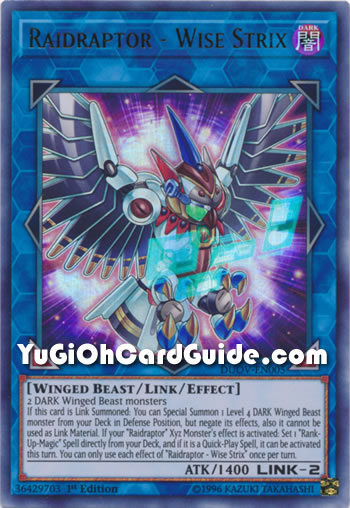 Yu-Gi-Oh Card: Raidraptor - Wise Strix