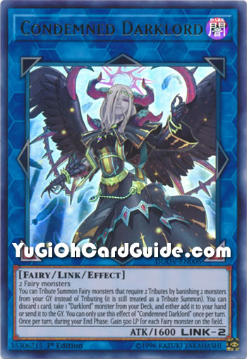 Yu-Gi-Oh Card: Condemned Darklord