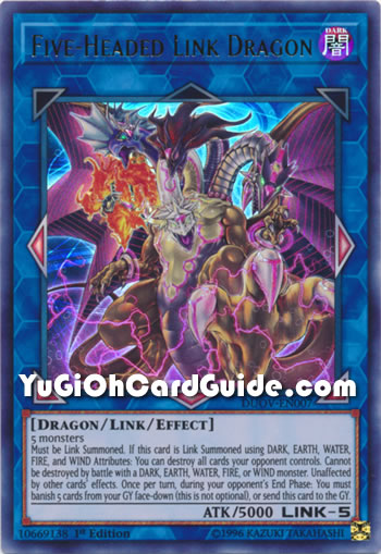 Yu-Gi-Oh Card: Five-Headed Link Dragon