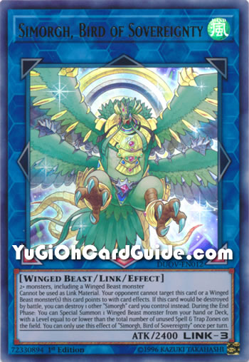 Yu-Gi-Oh Card: Simorgh, Bird of Sovereignty