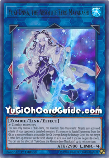 Yu-Gi-Oh Card: Yuki-Onna, the Absolute Zero Mayakashi