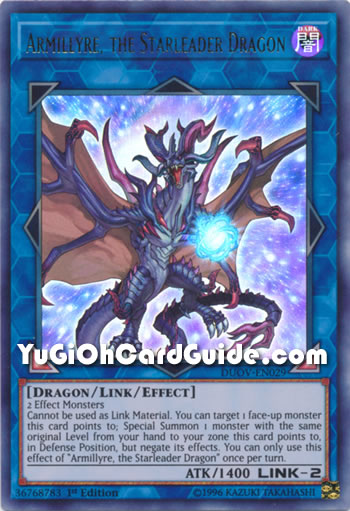 Yu-Gi-Oh Card: Armillyre, the Starleader Dragon