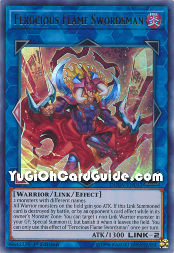 Yu-Gi-Oh Card: Ferocious Flame Swordsman