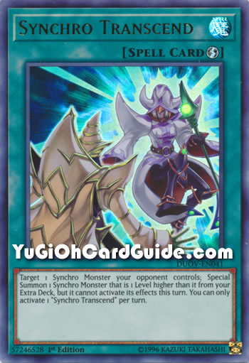 Yu-Gi-Oh Card: Synchro Transcend