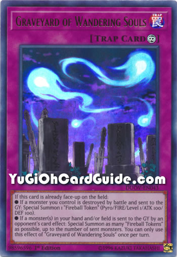 Yu-Gi-Oh Card: Graveyard of Wandering Souls