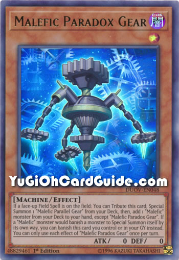 Yu-Gi-Oh Card: Malefic Paradox Gear