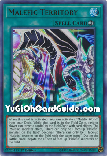 Yu-Gi-Oh Card: Malefic Territory