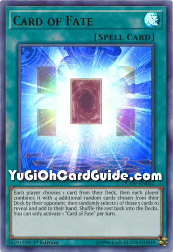 Yu-Gi-Oh Card: Card of Fate