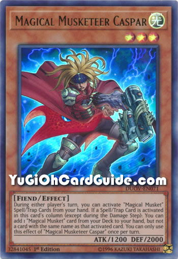Yu-Gi-Oh Card: Magical Musketeer Caspar