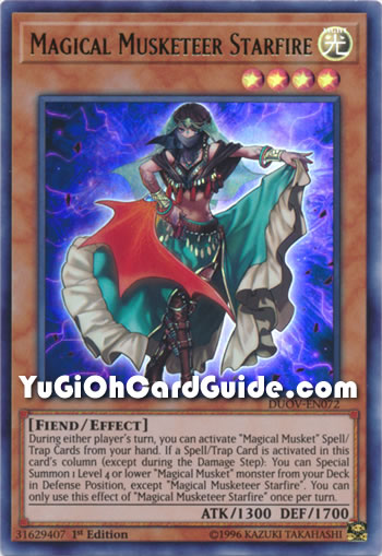 Yu-Gi-Oh Card: Magical Musketeer Starfire