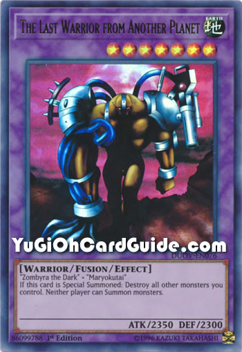 Yu-Gi-Oh Card: The Last Warrior from Another Plane