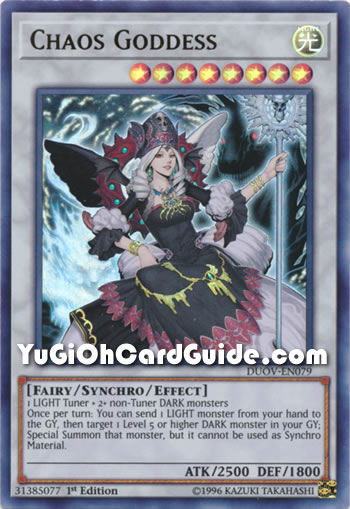 Yu-Gi-Oh Card: Chaos Goddess