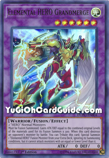 Yu-Gi-Oh Card: Elemental HERO Grandmerge