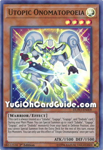 Yu-Gi-Oh Card: Utopic Onomatopeia