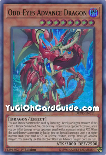 Yu-Gi-Oh Card: Odd-Eyes Advance Dragon