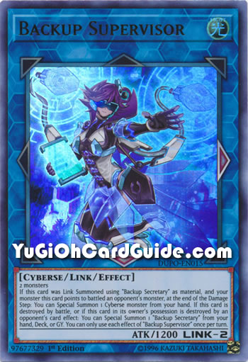 Yu-Gi-Oh Card: Backup Supervisor