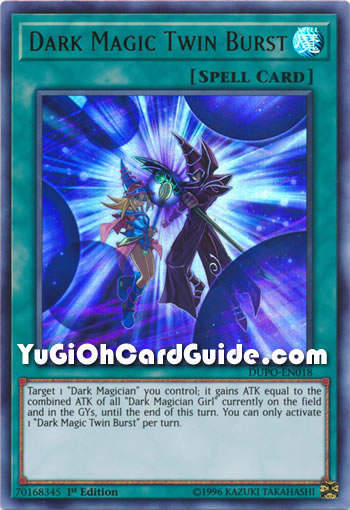 Yu-Gi-Oh Card: Dark Magic Twin Burst