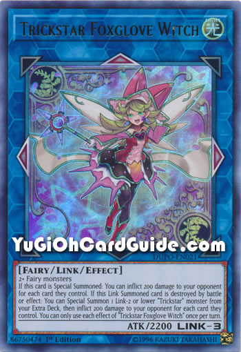 Yu-Gi-Oh Card: Trickstar Foxglove Witch