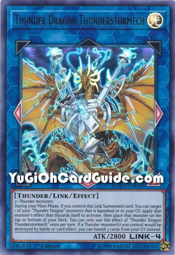 Yu-Gi-Oh Card: Thunder Dragon Thunderstormech