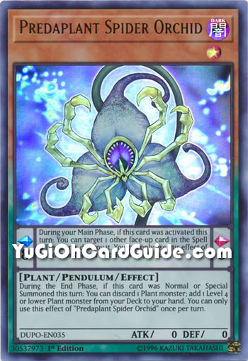 Yu-Gi-Oh Card: Predaplant Spider Orchid