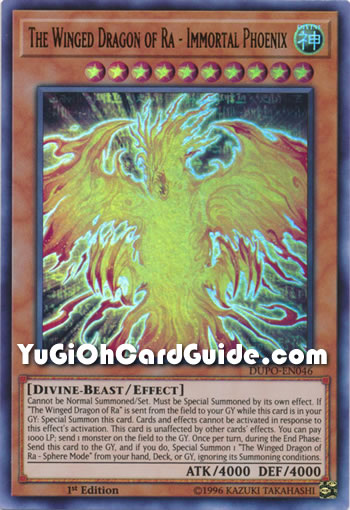 Yu-Gi-Oh Card: The Winged Dragon of Ra - Immortal Phoenix